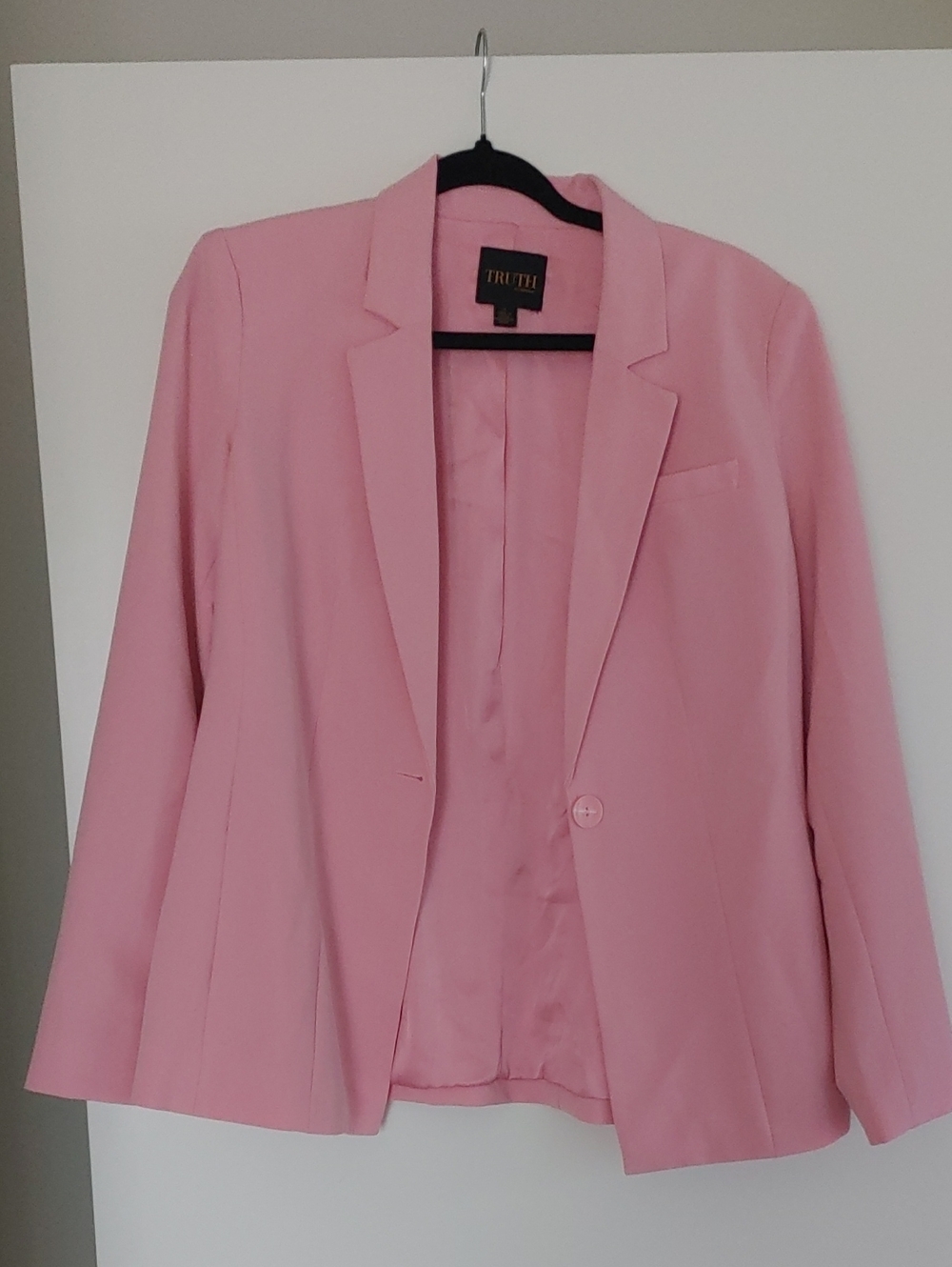 Truth Republic Pink Single-Button Tailored Blazer